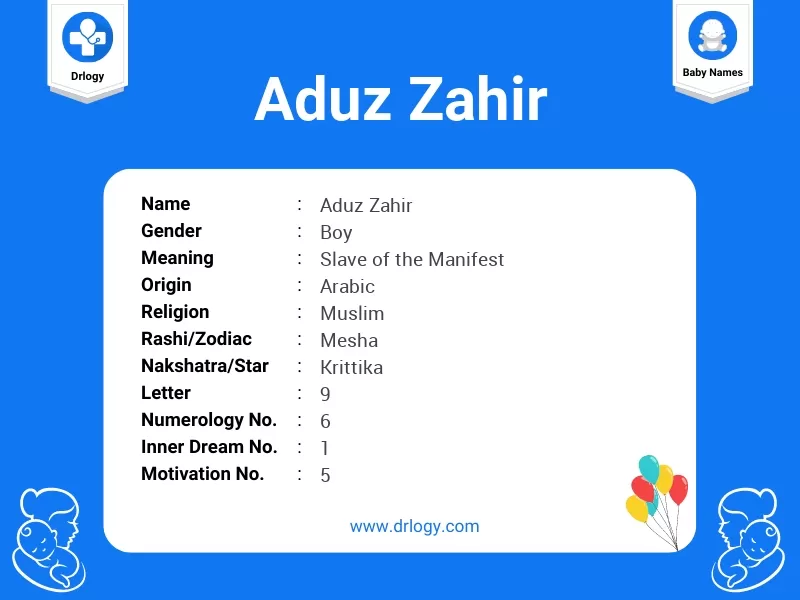 Aduz Zahir Name Meaning